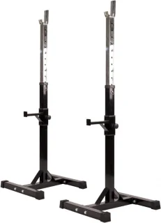 Gorilla Sports Halterset 35 kg met Haltersteunen Squat Rek Verstelbaar