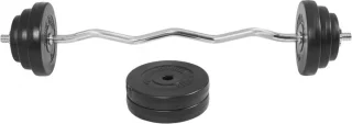 Gorilla Sports Halterset 35 kg met Haltersteunen Squat Rek Verstelbaar