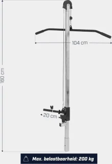 Gorilla Sports Lat Pulley Attachment voor Halterbank 173 cm