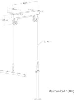 Gorilla Sports Lat Pulley Dakmontage 150 kg