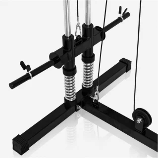 Gorilla Sports Lat Pulley Machine Verstelbaar Krachtstation Zwart