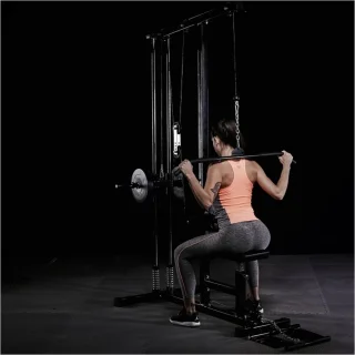 Gorilla Sports Lat Pulley Machine Verstelbaar Krachtstation Zwart
