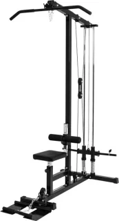 Gorilla Sports Lat Pulley Machine Verstelbaar Krachtstation Zwart