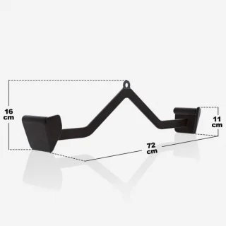 Gorilla Sports Lattrekstang Zwart Rubber