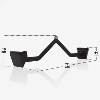 Gorilla Sports Lattrekstang Zwart Rubber