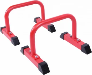 Gorilla Sports Push Up Bars Parallettes Rood 2 stuks