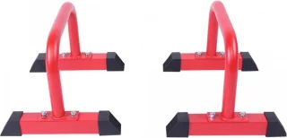 Gorilla Sports Push Up Bars Parallettes Rood 2 stuks