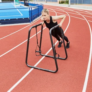 Gorilla Sports Push-up Standbar Parallettes Dip Bar