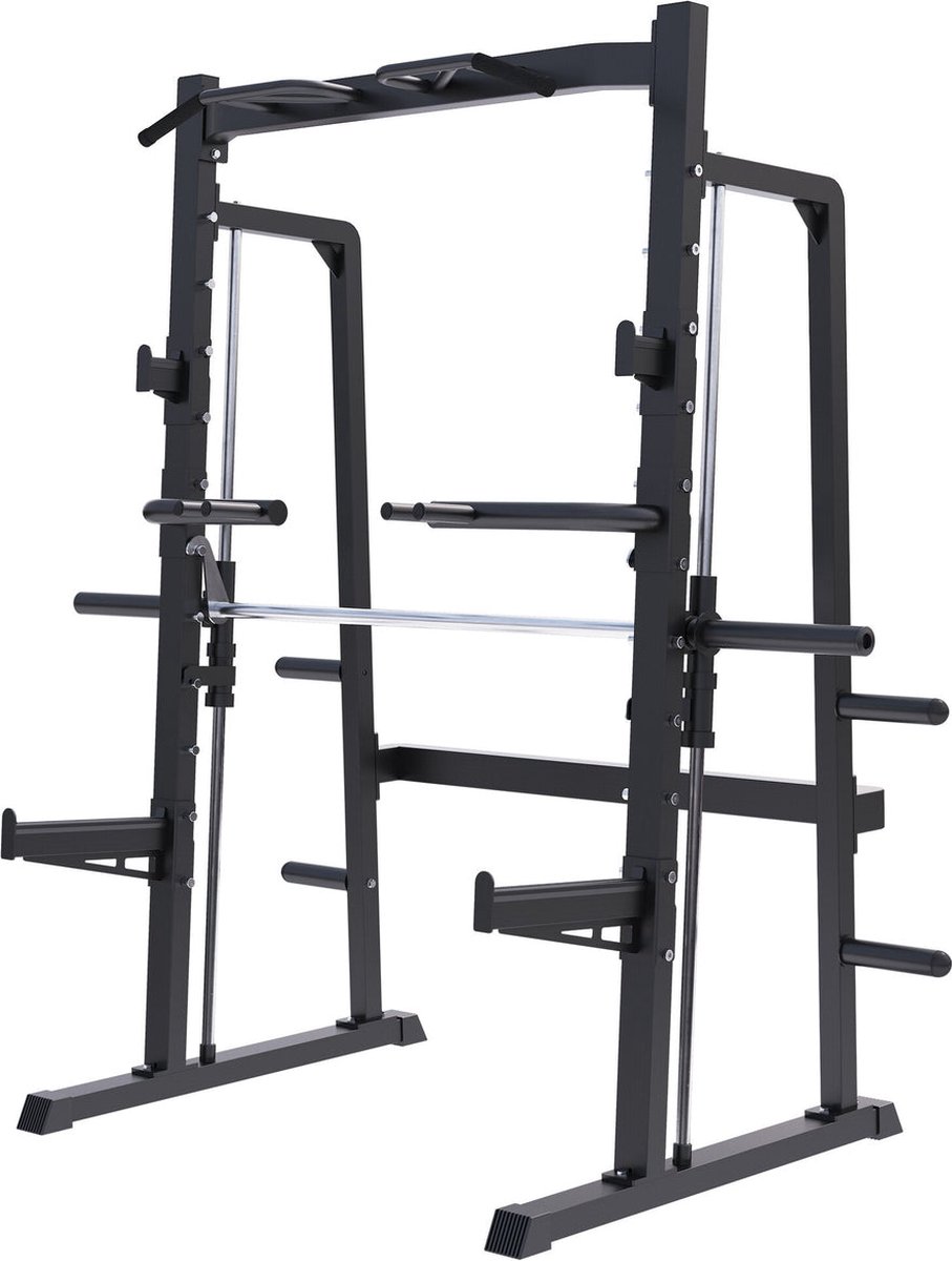 De Gorilla Sports Smith Machine Half Rack Zwart in één oogopslag