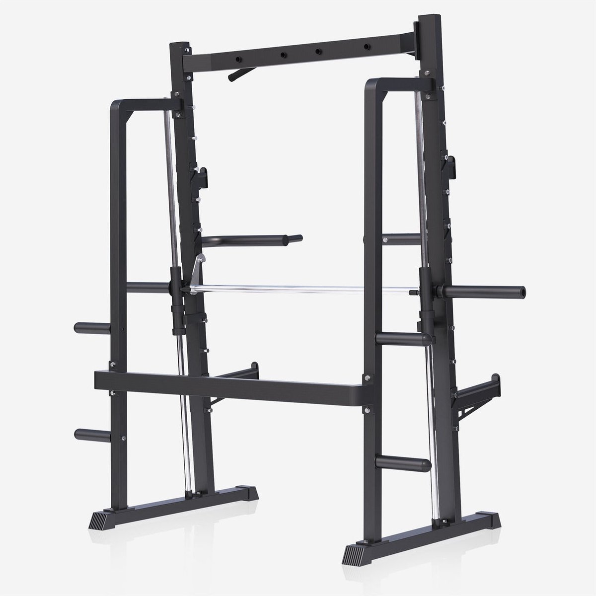 Wat vinden we goed aan de Gorilla Sports Smith Machine Half Rack Zwart