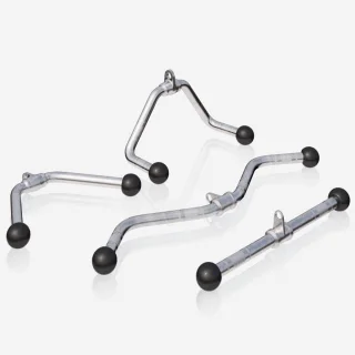 Gorilla Sports Trainingsgrepen Set van 4 Lattrekstang Chroom