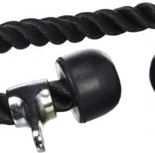 Gorilla Sports Triceps Touw Nylon Chromen Koppeling 68 cm