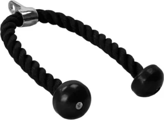 Gorilla Sports Triceps Touw Nylon Chromen Koppeling 68 cm