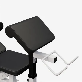 Gorilla Sports Universele Halterbank met Lat Pulley wit