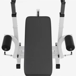 Gorilla Sports Universele Halterbank met Lat Pulley wit