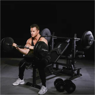 Gorilla Sports Universele Halterbank Zwart