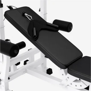 Gorilla Sports Universele Verstelbare Halterbank Wit