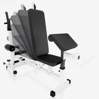 Gorilla Sports Universele Verstelbare Halterbank Wit