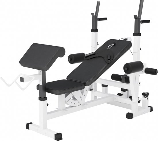 Gorilla Sports Universele Verstelbare Halterbank Wit review