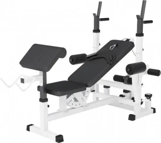 Gorilla Sports Universele Verstelbare Halterbank Wit