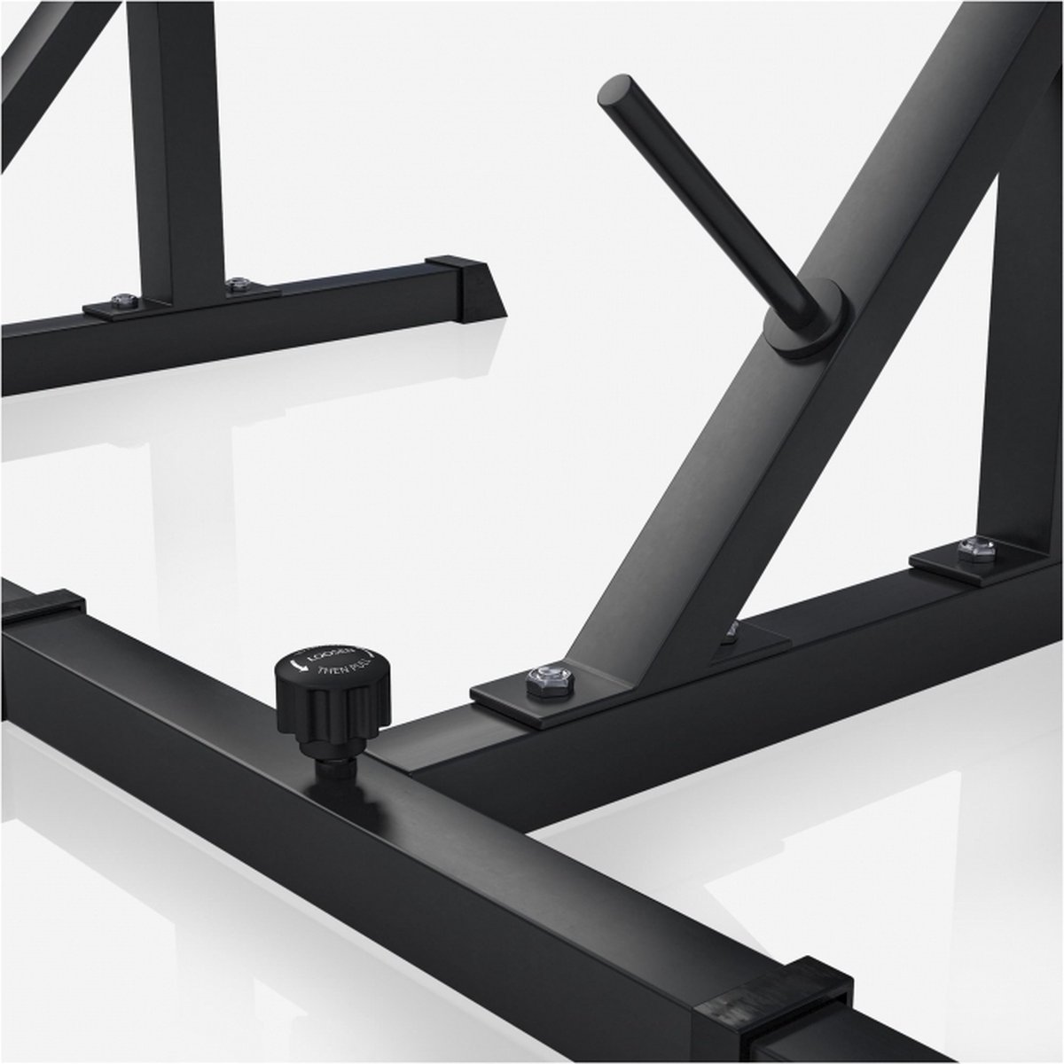 Wat vinden we goed aan de Gorilla Sports verstelbaar squat rack met dipsteunen en safety spotters