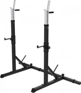 Gorilla Sports verstelbaar squat rack met dipsteunen en safety spotters