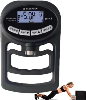 Grip krachtmeter handkracht trainer 120 kg zwart