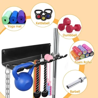 Gym rack organizer met wandmontagehaken