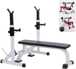 Halterbank met Squat Rack - Fitness Station
