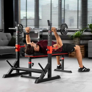 Halterbank met Squat Rack