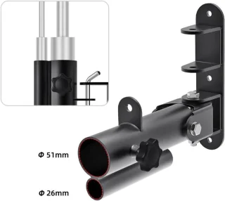 Halterophanging wandmontage 28 cm zwart