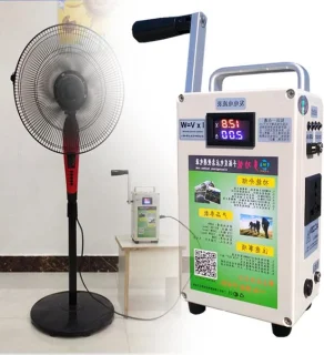 Hand crank generator noodstroom station 150w zwart