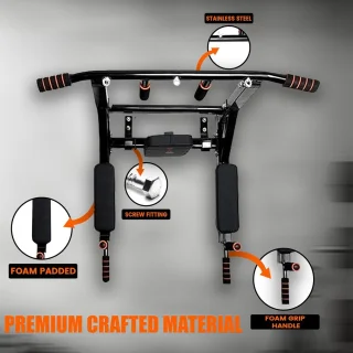 HomeFit Pull-up Bar & Dipstation