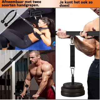 Kabelsysteem Set 13-delig voor Krachttraining en Fitness