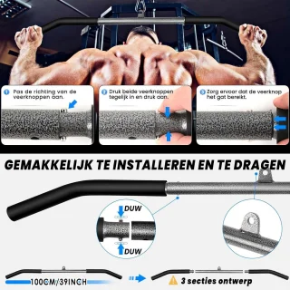 Kabeltrekkingsysteem met Latpulldownstang