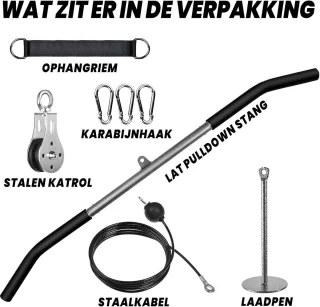 Kabeltrekkingsysteem met Latpulldownstang