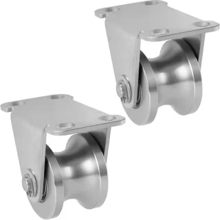 Katrol 32 mm van roestvrij staal met kogellagers, 2 stuks