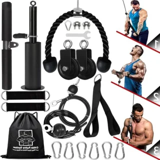 Katrol kabelsysteem fitnessset zwart