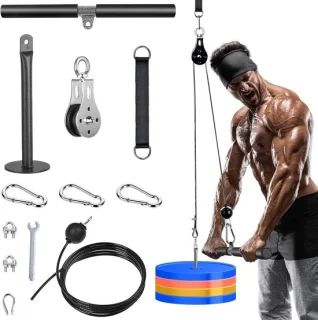 Katrol systeem - fitness kabel - zwart