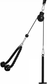 Katrolsysteem fitness - kabeltraining apparaat - zwart