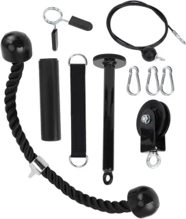 Kracht trainer set - fitness katrol - zwart
