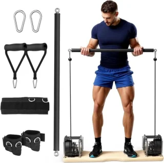 Kracht trainingsapparaat thuis gym 7-17 kg zwart