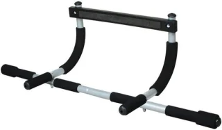 Kracht trainingsstang deurtrainer fitness - 92 cm breed - zwart