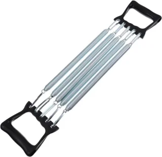 Krachtsporter borst expander - 55 cm - zwart