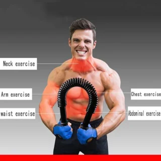 Krachtstang veertrainer arm zwart