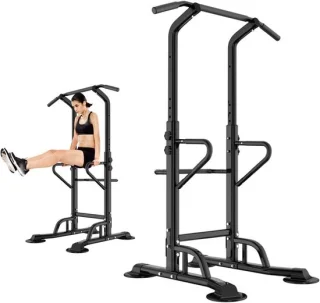 Krachtstation fitness toren pull up zwart