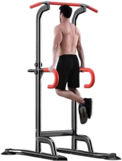 Krachtstation fitness toren zwart 165-210 cm
