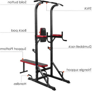 Krachtstation fitness toren - zwart