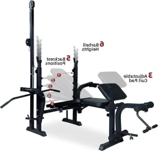 Krachtstation Homegym 223 cm Zwart/Rood