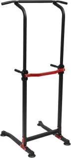 Krachtstation met optrekstang, verstelbaar, 165-210 cm, zwart rood